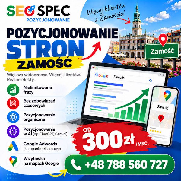 Pozycjonowanie stron Zamość